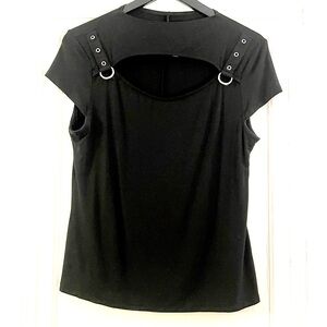 Killstar Xara Black Keyhole Top, Size XL